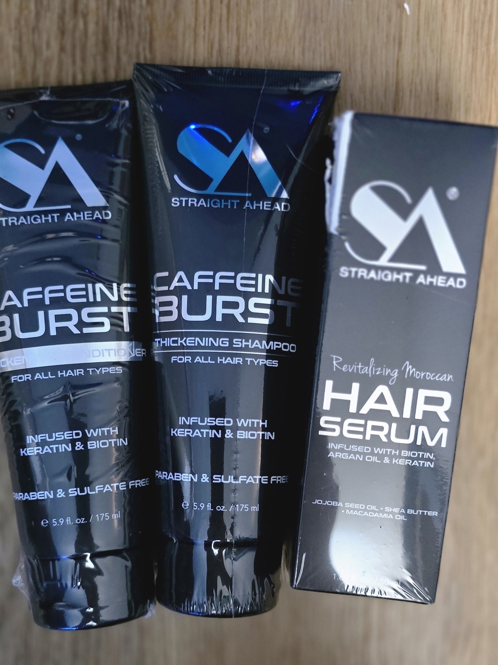 Straight Ahead Caffeine Burst Thickening Shampoo & Hair Serum Set